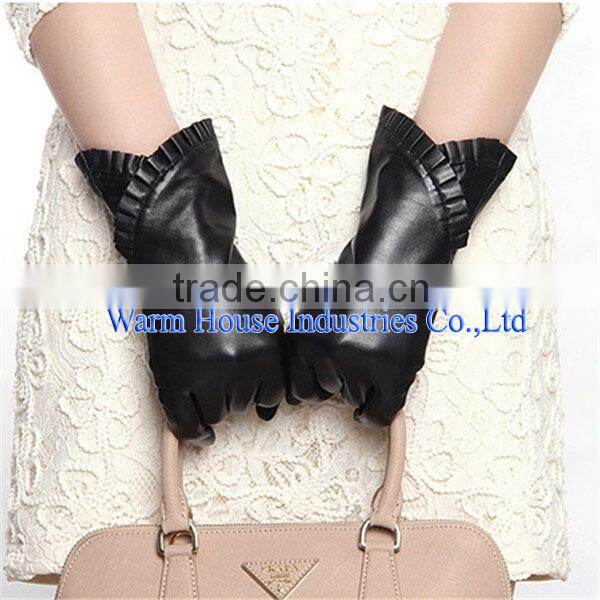 2016 new style women winter glove for leather glove importers