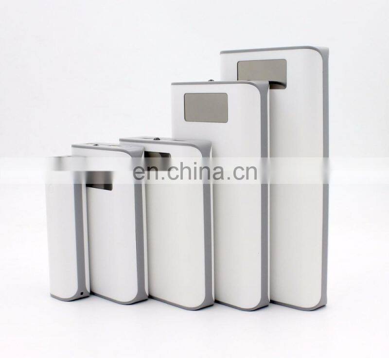 Cheap Fast Charging Two Ports plastic Powerbank oem laser printing logo battery charger gift external charge