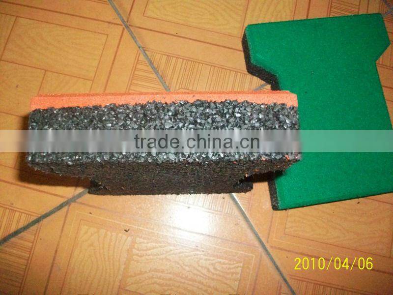 EMEI dog-bone driveway rubber paver