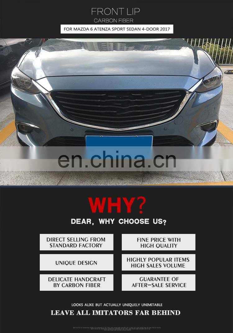 For 2017 Mazda 6 fiberglass Front Lip Spoiler