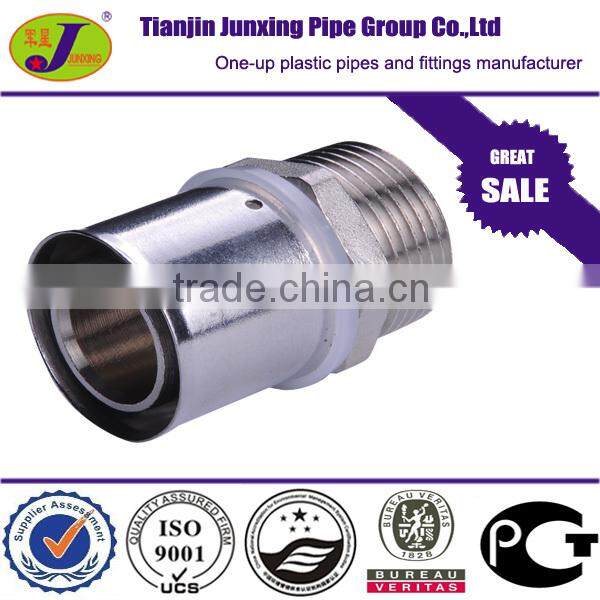 PEX AL PEX Pipe fittings/ press fittings male threaded coupling