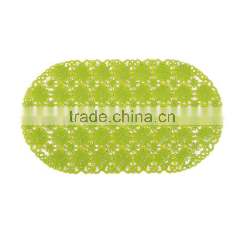 Oval shaped flower shaped pvc door mat