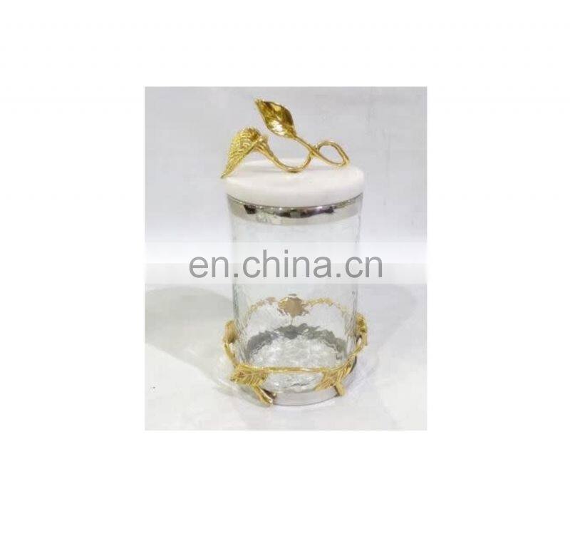 Luxury Lilly Lid Metal & Glass Canister