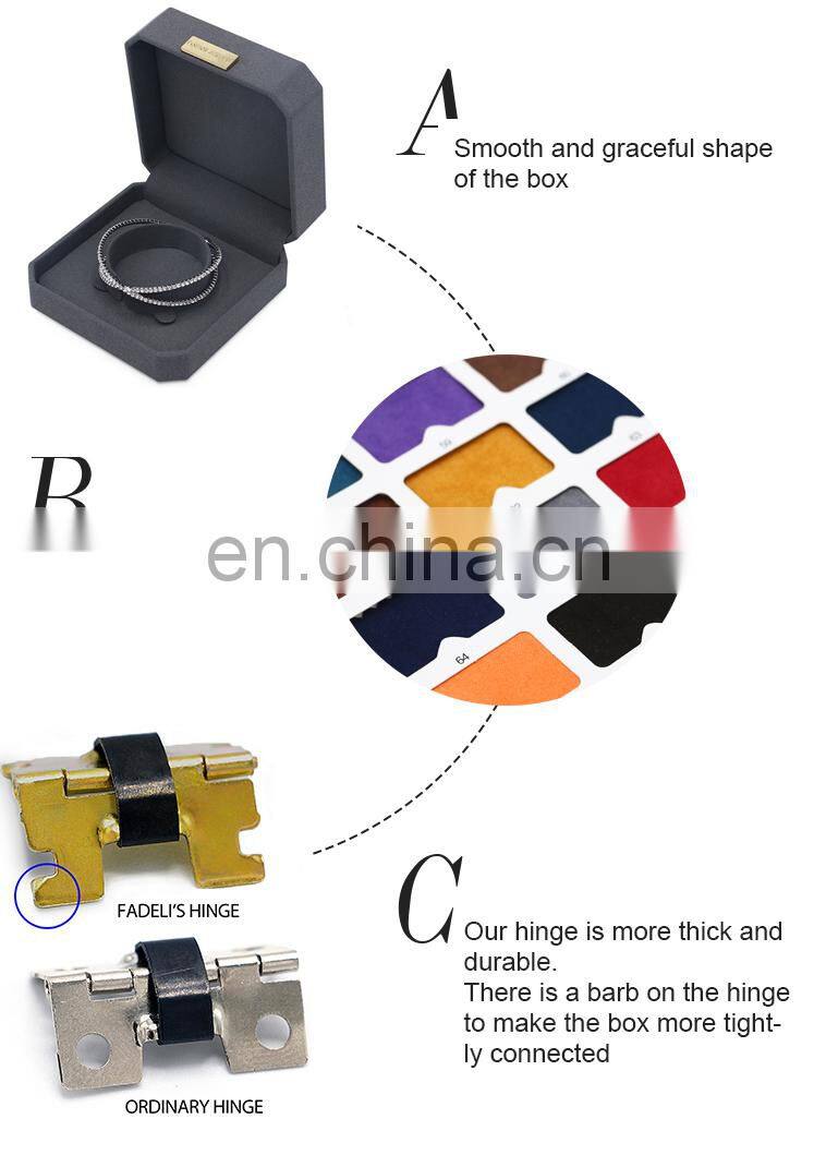 Custom Logo Wholesale Octagonal Shape Gray Microfiber Bangle Box