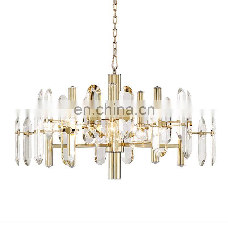 Guzhen Lighting Manufacturers Indoor Decoration Chandelier Clear Crystal Glass Pendant Lighting Fixture for Villa