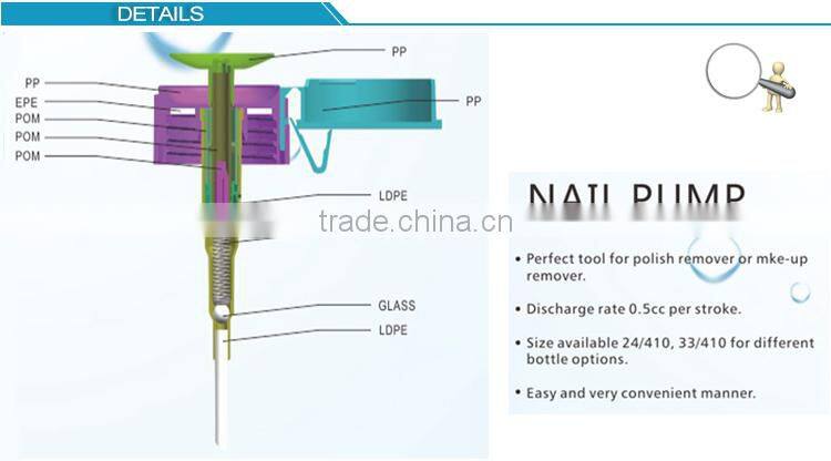 High quality durable using various nail polish pump