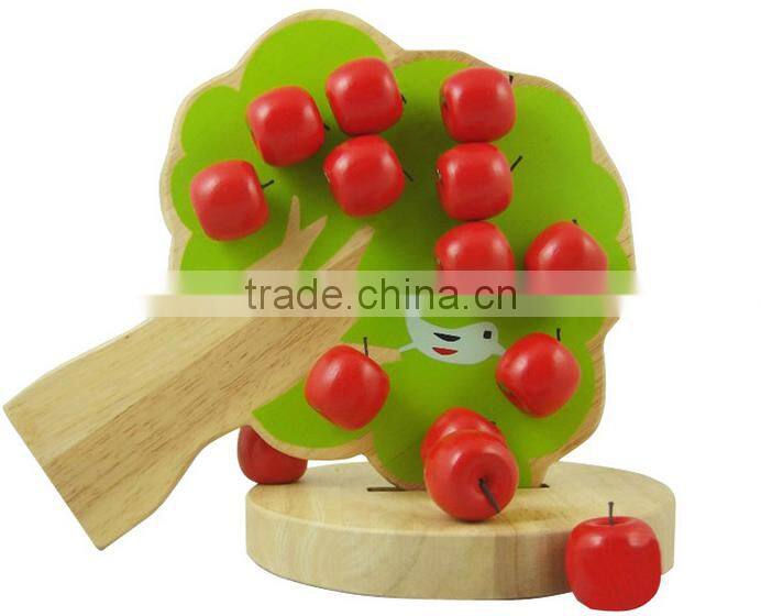 2016 Hot Sale Bead Toy High Quality Wood Apple Tree Wood Beads Toys For Children