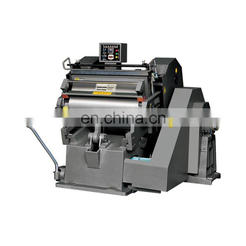 ML750 Manual Fed Carton Flatbed Die Cutting and Creasing Machine, corrugated cardboard Paper platen punching press