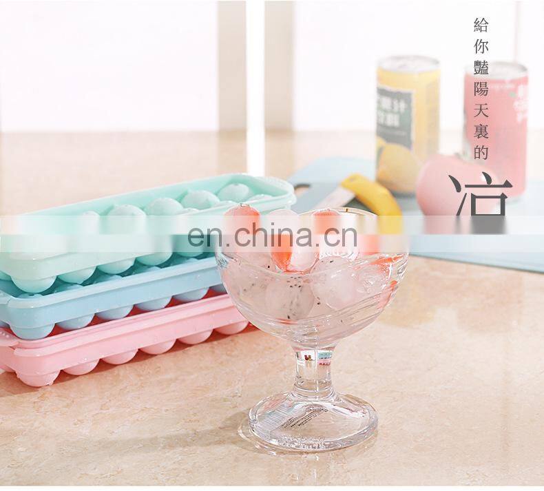 14 Grid 3D Round Balls Ice Molds Plastic Molds Ice Tray Home Bar Party Ice Hockey Holes Making Box Molds With Cover DIY Moulds