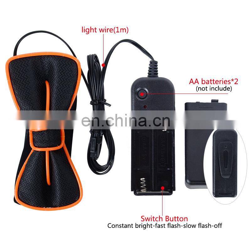 Led Light Up Bow Tie Neon Necktie Masquerade Party Luminous Bow Tie Glow In The Dark Birthday Wedding Cosplay Costume Supplies