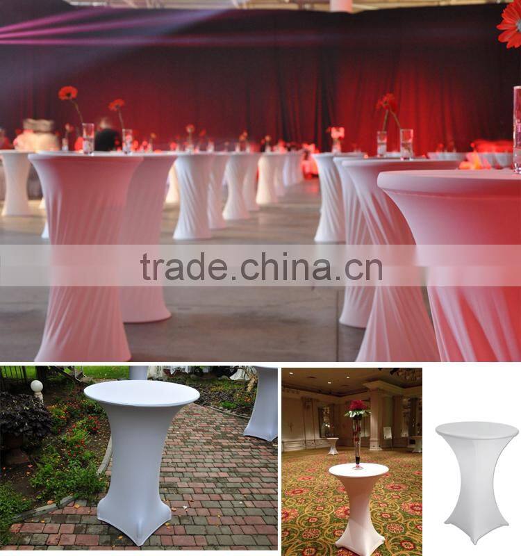 cheapest spandex high bar cocktail table cloth for wedding