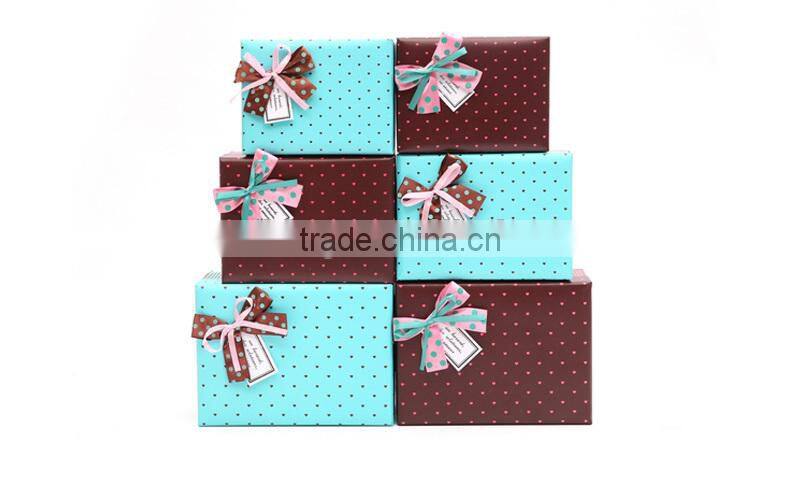 wholesales cheap different sizes bowknot sweet paper box