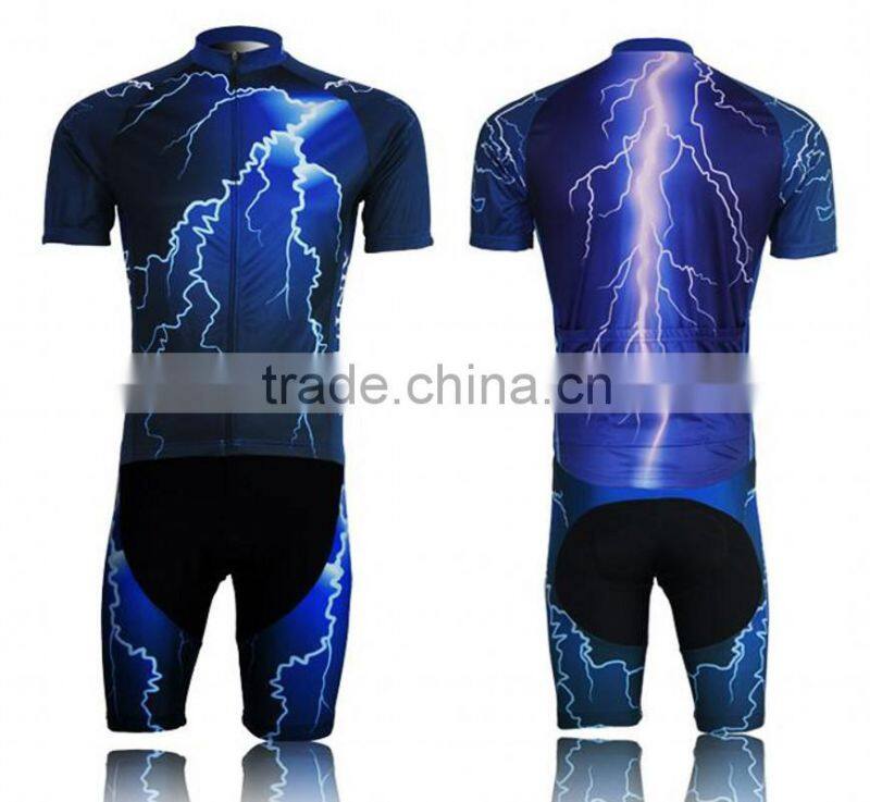 Lightning design 3XL Plus Size Bicycle Bike Cycling Jersey Sets for Men