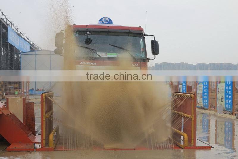 Construction Site Vehicle Wash Machine PE-WW200, Engineering Truck Wheel Wash Equipment, Trash Dump Vehicle Washing System