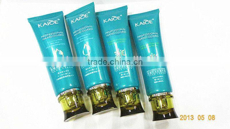 plastic tube for packaging with new style acrylic cap