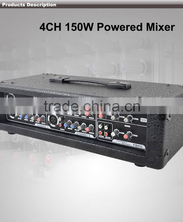 150W Power Mixing Console Music Mixer PM409