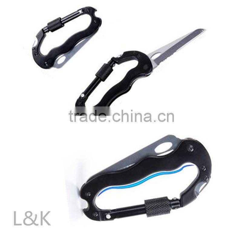 portable multifunction stainless steel carabiner hook, multi tool