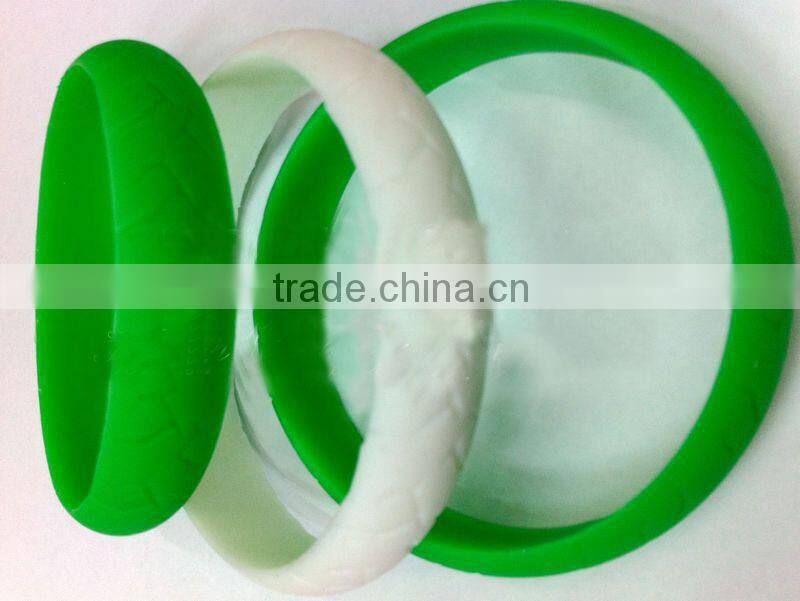 Wholesale Debossed ink filled silicone wristband