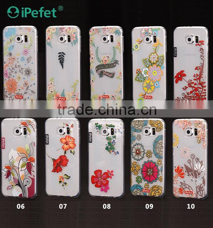 China Manufacturer Custom Design UV Printing Transparent Clear TPU Case For Samsung Galaxy S6