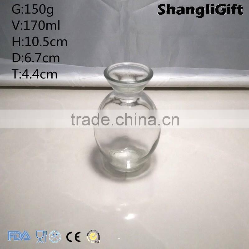 Glass Bottle Empty 170ml For Sake Liquor Glass Flagon