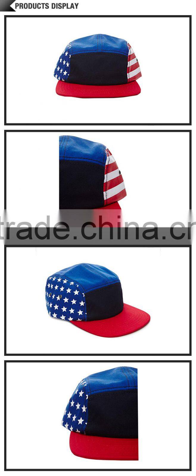 Custom dye sublimation unstructured starter caps pineapple 5 panel cap