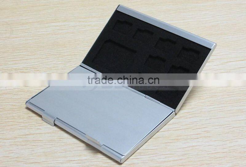 Aluminum Memory Card Case for MicroSD Card SD SDHC CARD 16TF+2SD