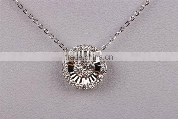 wholesale micro plates Zircon jewel sterling silver 925 pendant necklace