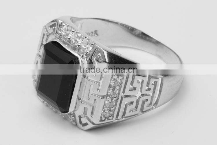 china factory custom men's ring gemstone big stone ring designs mens