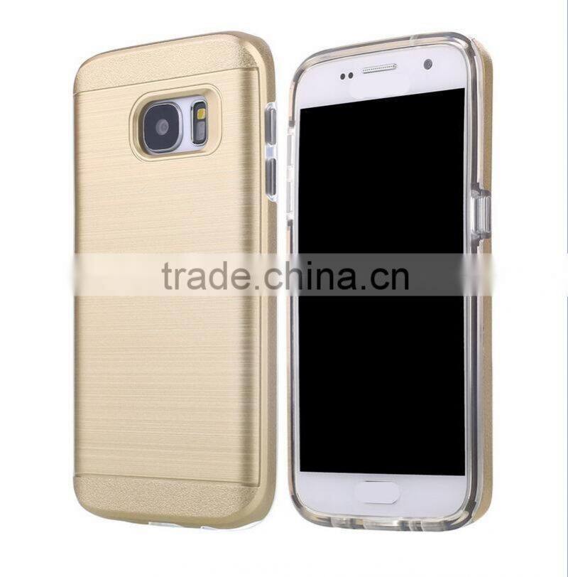 Luxury Hair Line PC Matte Texture TPU ShockProof Phone Case For Samsung S7 Cover case