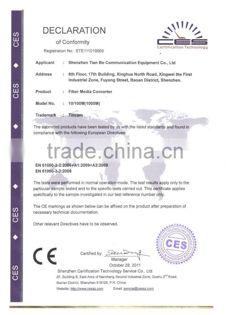 Gigabit Ethernet optical Fiber Switch with SFP fiber port