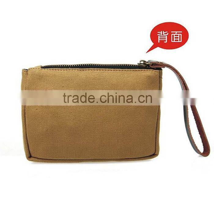 Hot sell Ladies Easy Carry Large Canvas makeup bag Mobile case canvas for women
