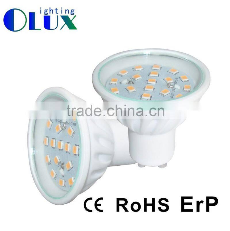 2.5W GU10 Glass housing light AC220-240V 3 Years Warranty GU10-2835SMD led spotlight
