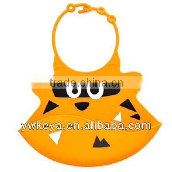 Latest design cartoon cute animal shape silicone wholesale baby bibs