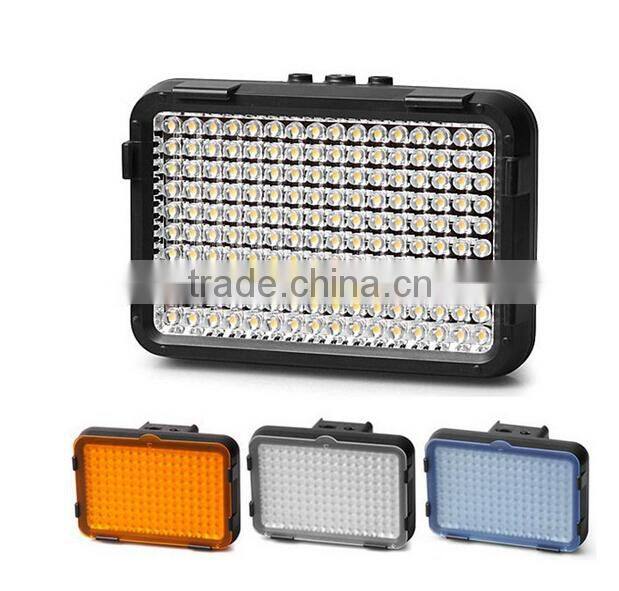 Shoot XT-4 LED Video Light Lamp 8 x 2W Bulbs 6300K Color Temperature + Hot Shoe Bracket for Canon Sony Camera DV Camcorder
