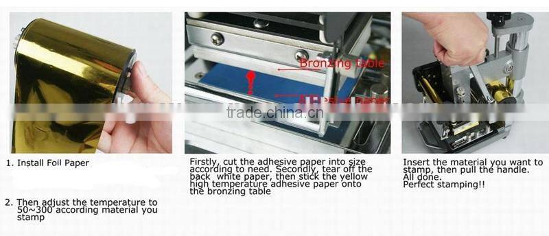 Hot foil stamping machine tipper for credit card, pvc card