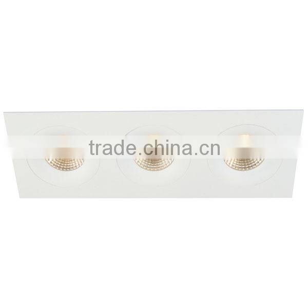 IP54 High quality 3*8W fixed square dimmable anti-glare cob downlight