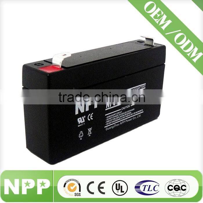6v1.3ah valve regulated lead acid battery