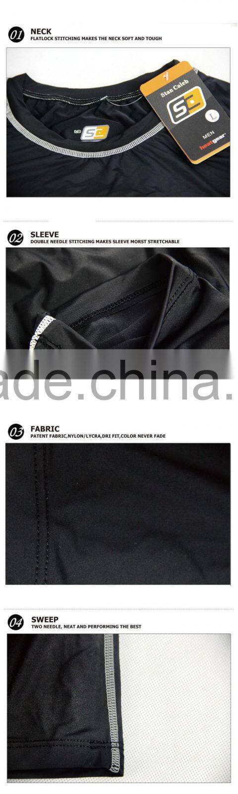 Mens cheap sublimation sleeveless compression shirt sexy fitness male tshirts