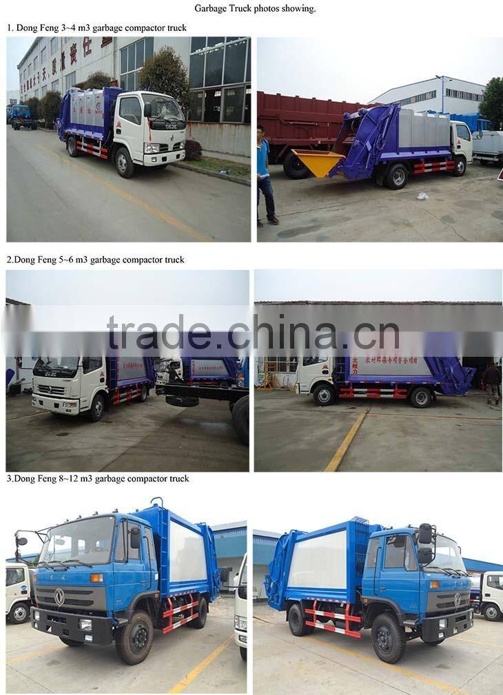 cheap garbage compactor truck dongfeng, compression garbage truck