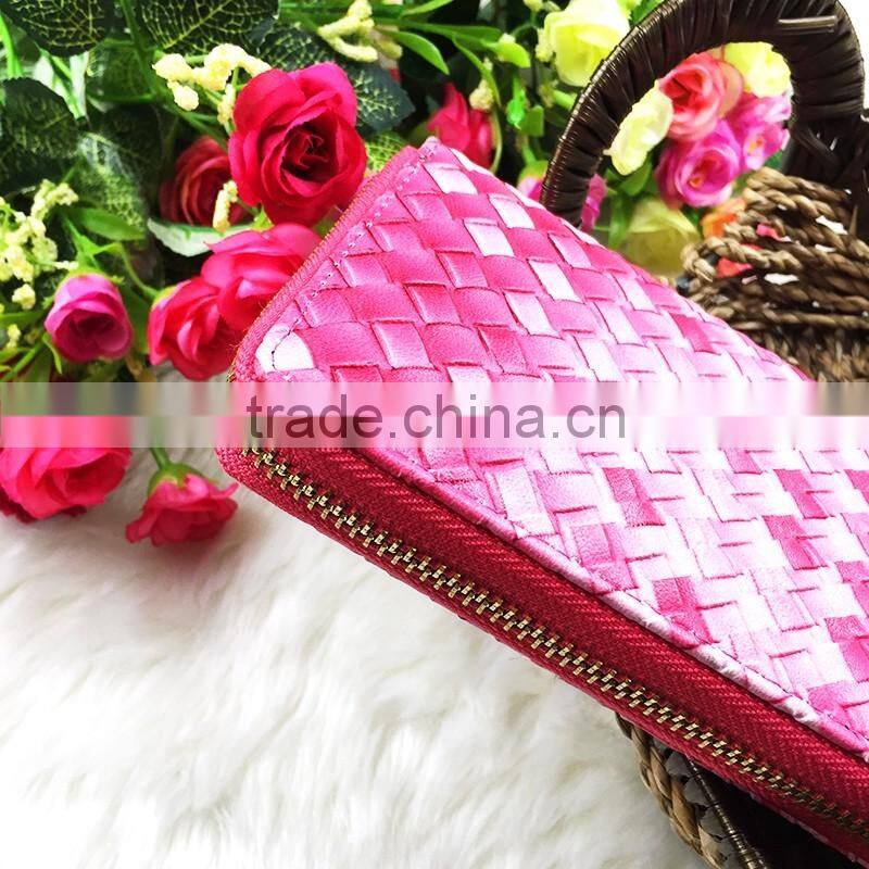 Good Qulity Hot Selling Ladies PU Leather Long Slim Multicolor Purse Women Wallet