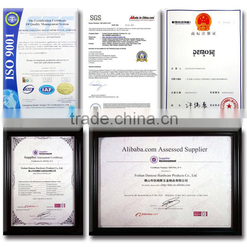 L-shaped carbon steel plate wood staircase