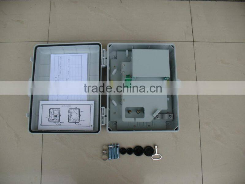 Outdoor 12 core fiber optic distribution box IP66