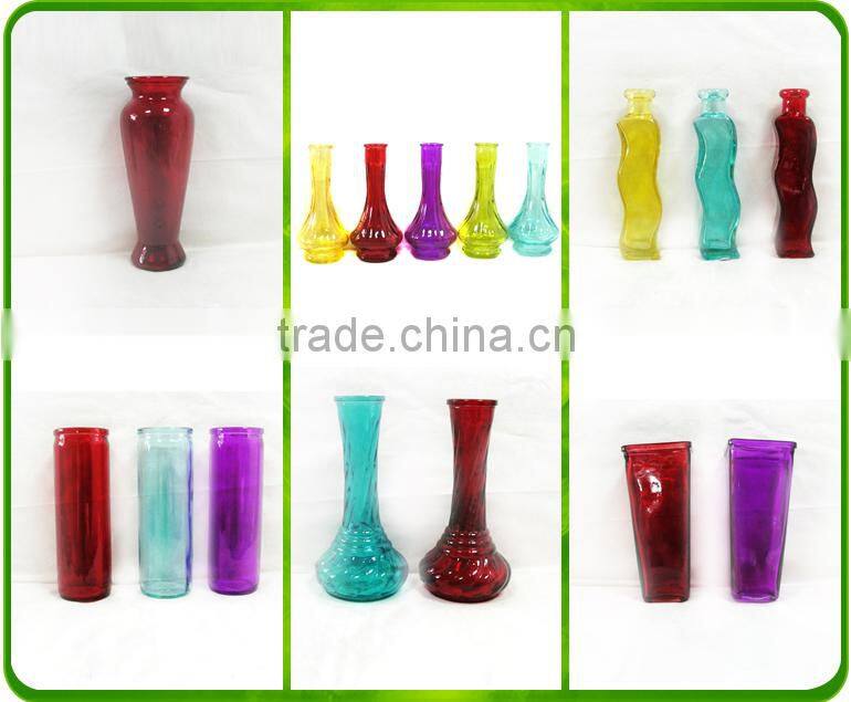 Vase Mosaic Flower Pot Glass And Metal Vases