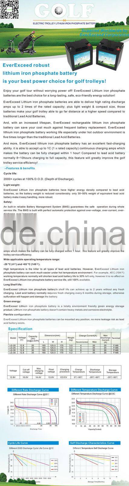 EverExceed best price 48 volt lithium battery pack/golf cart battery 48v/lithium battery for golf cart