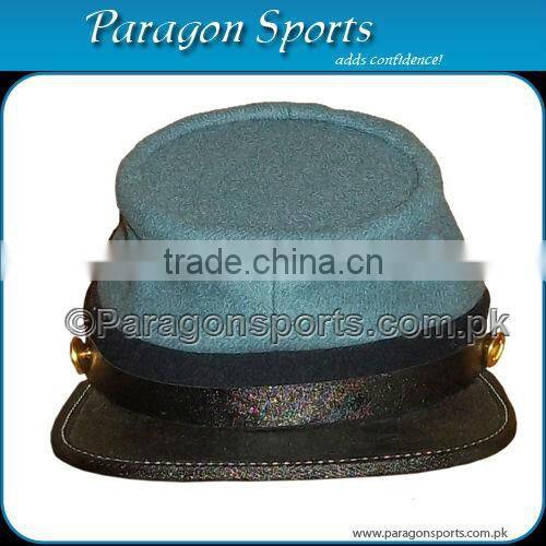 Military Civil War Kepi Forage Cap with Leather Visor
