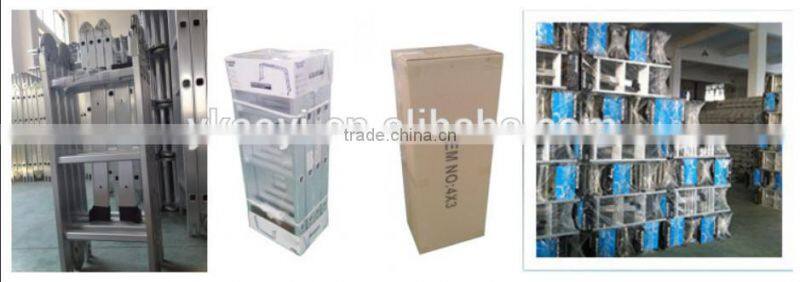 4 x 4 folding aluminium ladder multi purpose function aluminium ladders AY-404 with EN131