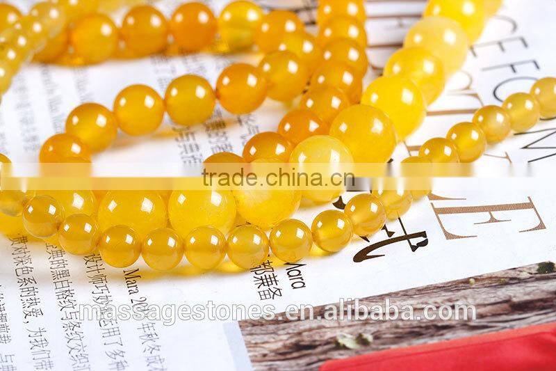 Wholesale Yellow Agate Gemstone Beads as Promotive Gift