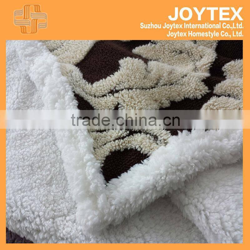 100% polyester microfiber jacquard blanket,China blanket factory