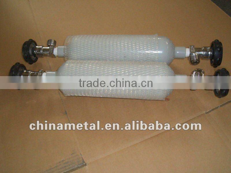 Sampling two-port aluminum gas cylinder