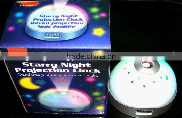 Calendar fashion led backlight weather station projection clock